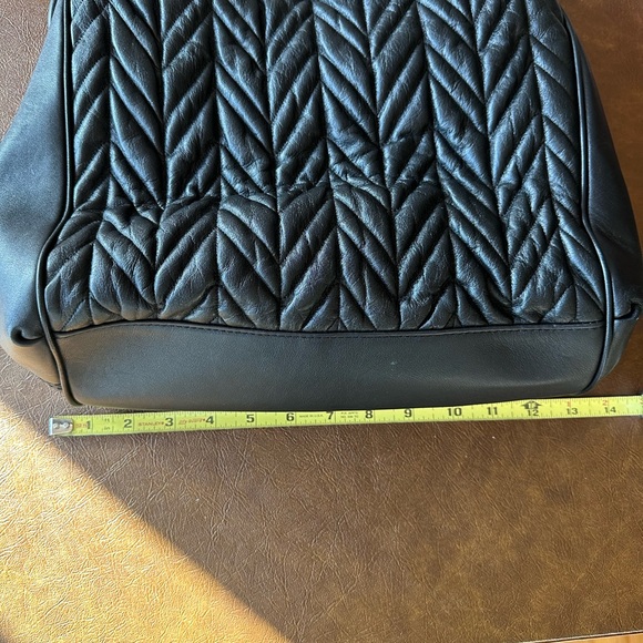 Coach Black Madison Phoebe Quilted Leather Chevron Shoulder Bag - Picture 12 of 15